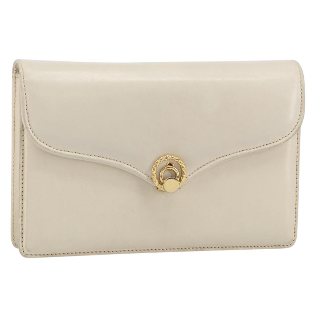 Gucci   Clutch Bag Leather White Leather Clutche & Pouche Bag ( )