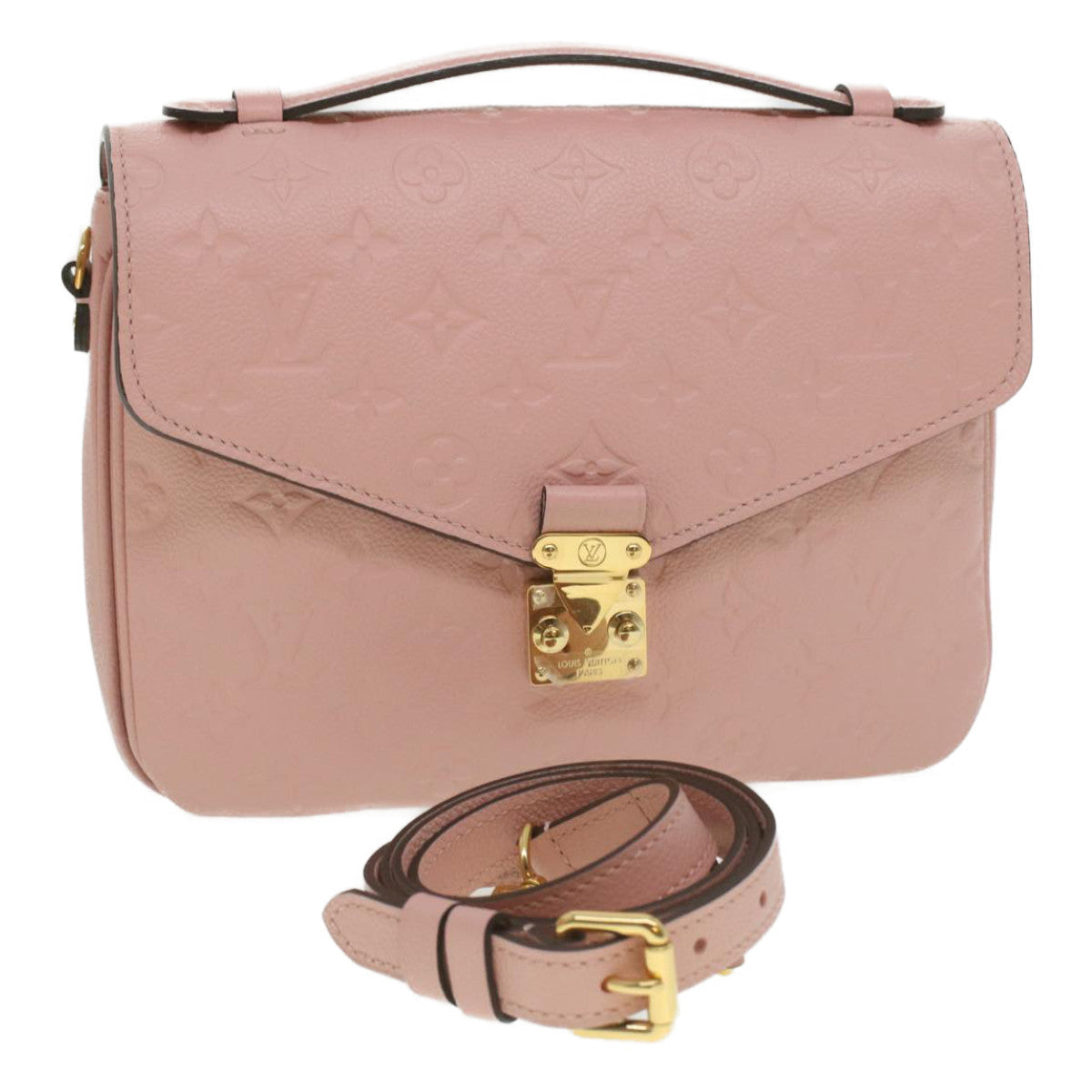 LOUIS VUITTON Empreinte Pochette Metis MM Hand Bag 2way Pink M44018 LV  S106