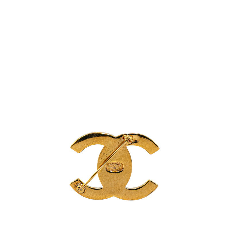 Chanel Gold-Plated Coco Mark Turnlock Brooch 96P