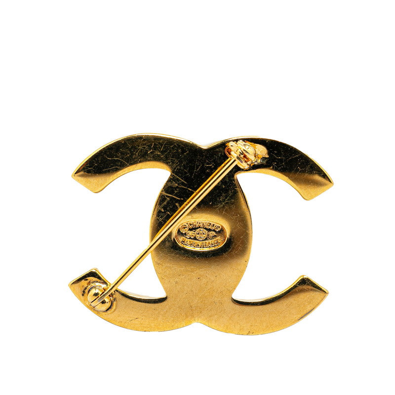 Chanel Gold-Plated Coco Mark Turnlock Brooch 96P