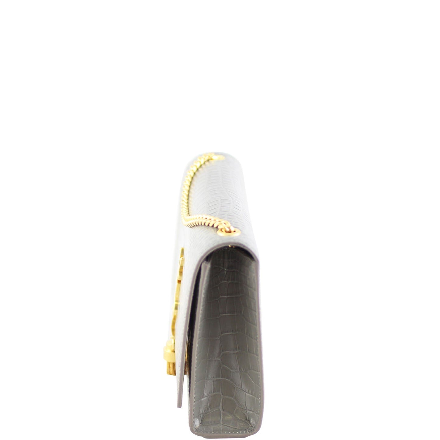 Saint Laurent Kate Medium Tassel Satchel Crocodile Embossed
