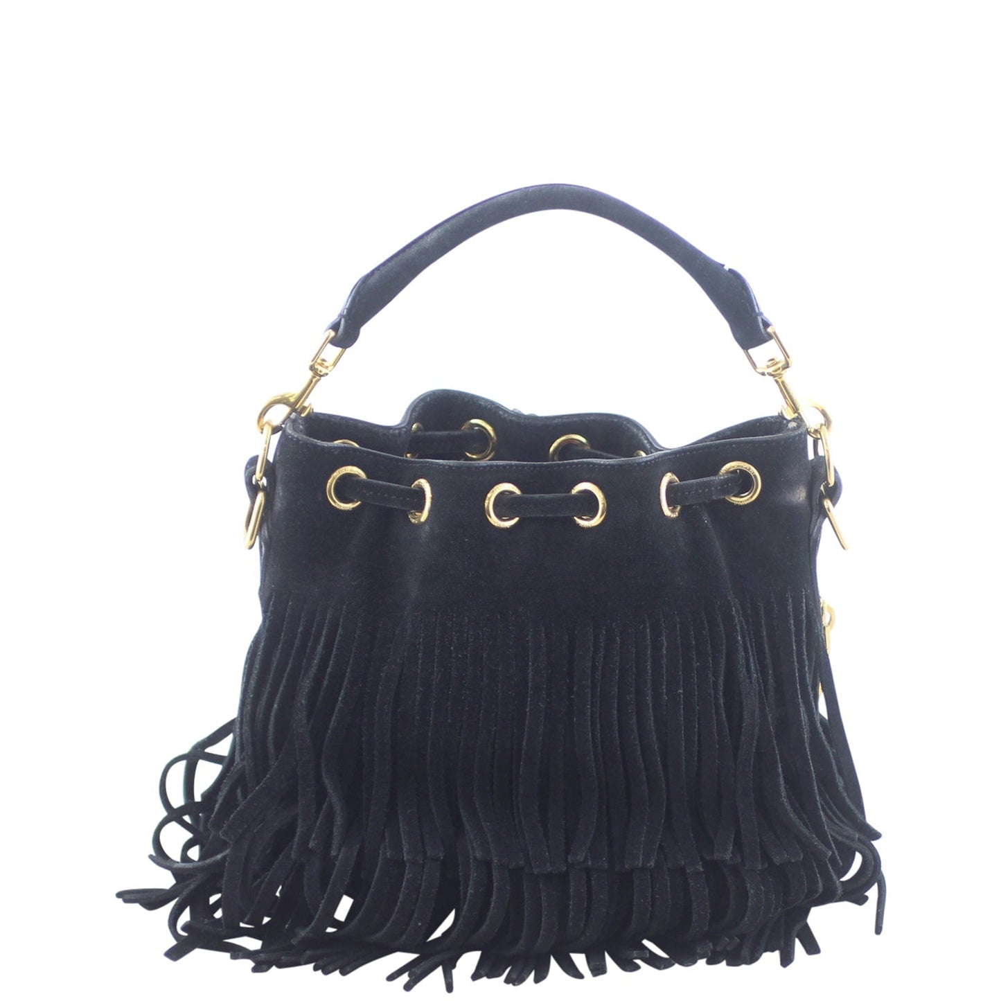 Saint Laurent Emmanuelle Fringe Bucket Bag