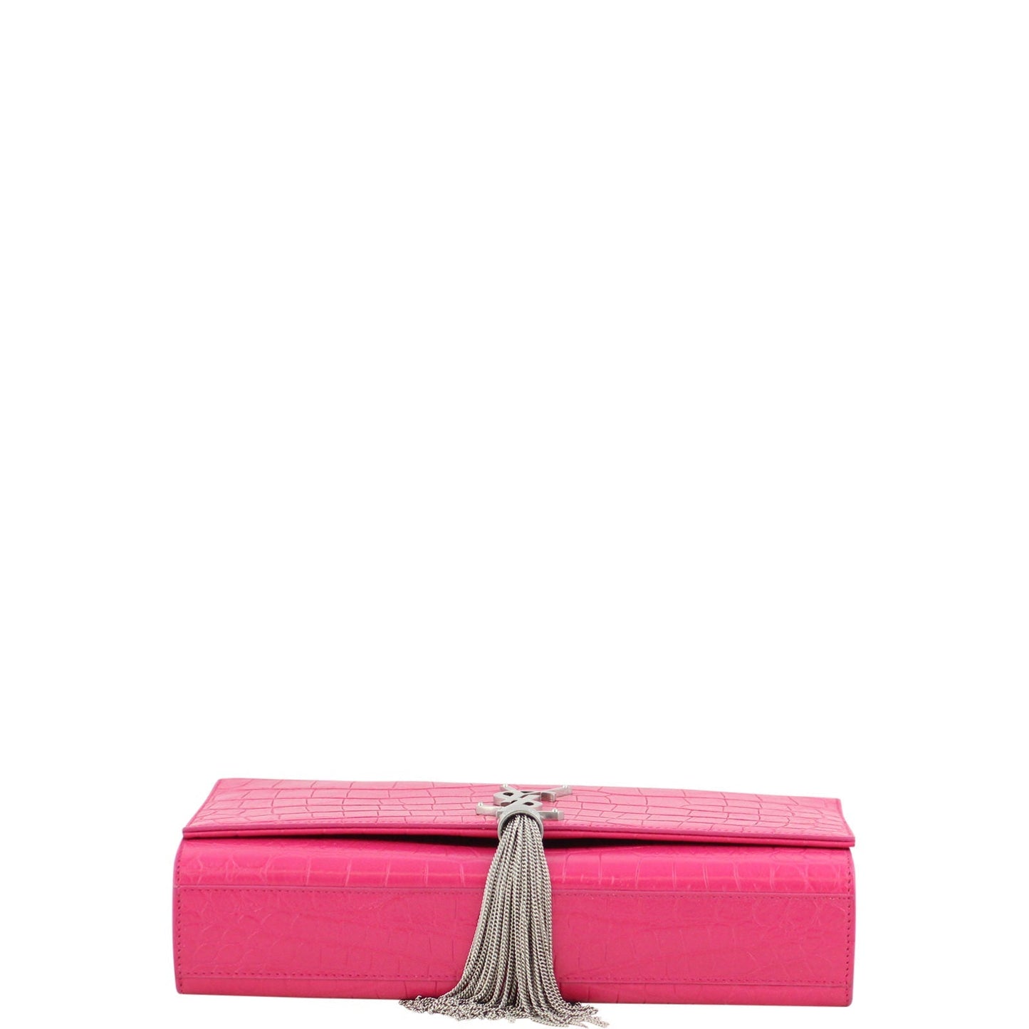 Saint Laurent Kate Medium Tassel Satchel Crocodile Embossed