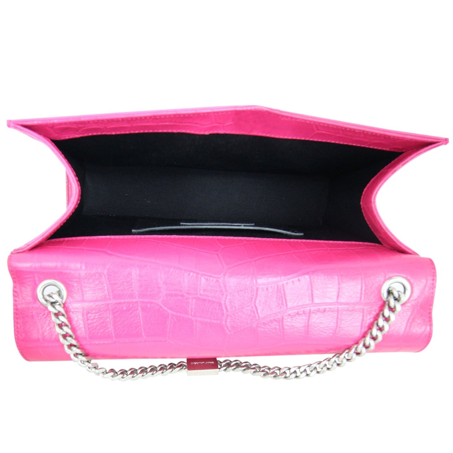 Saint Laurent Kate Medium Tassel Satchel Crocodile Embossed