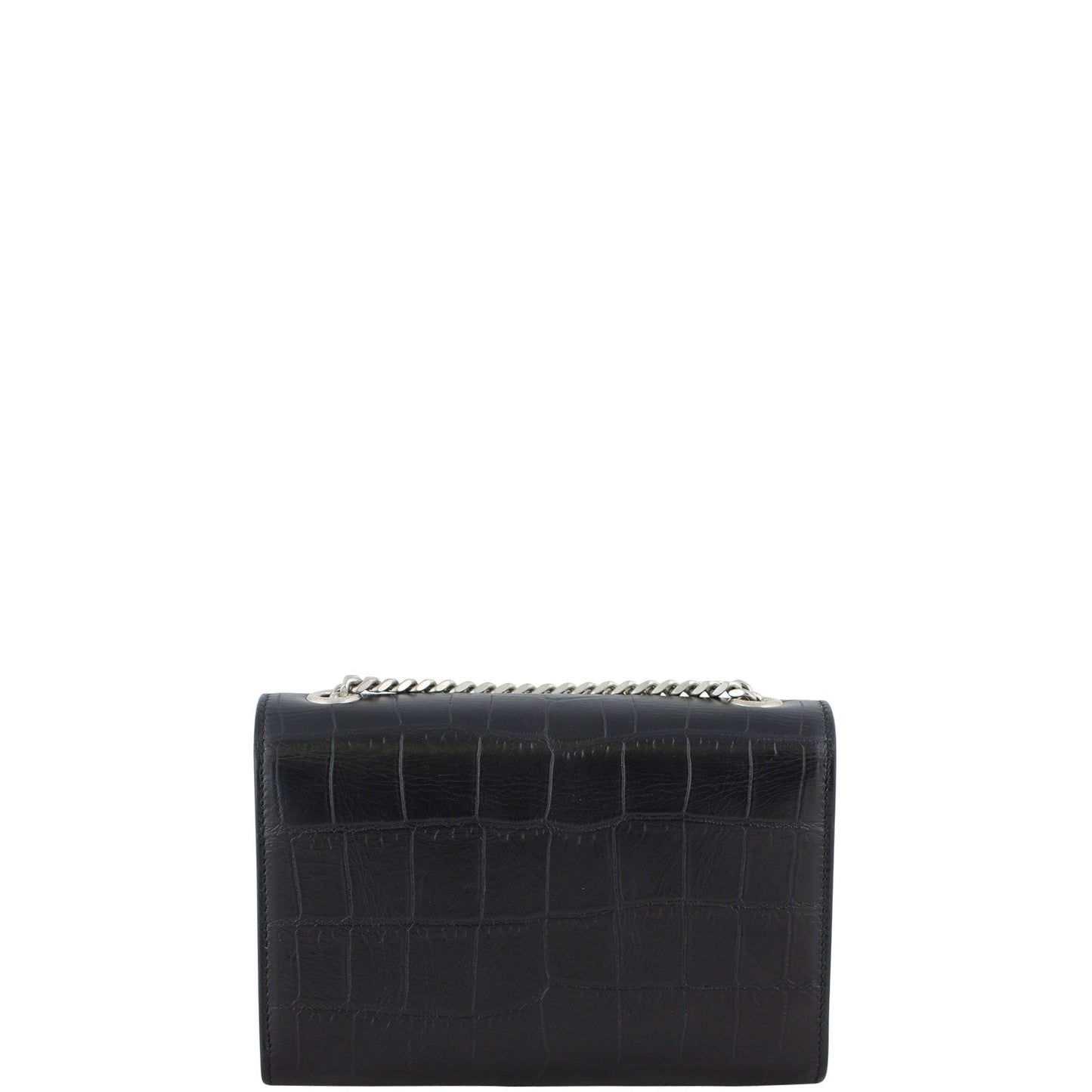 Saint Lauren Kate Tassel Satchel Crocodile Embossed Small