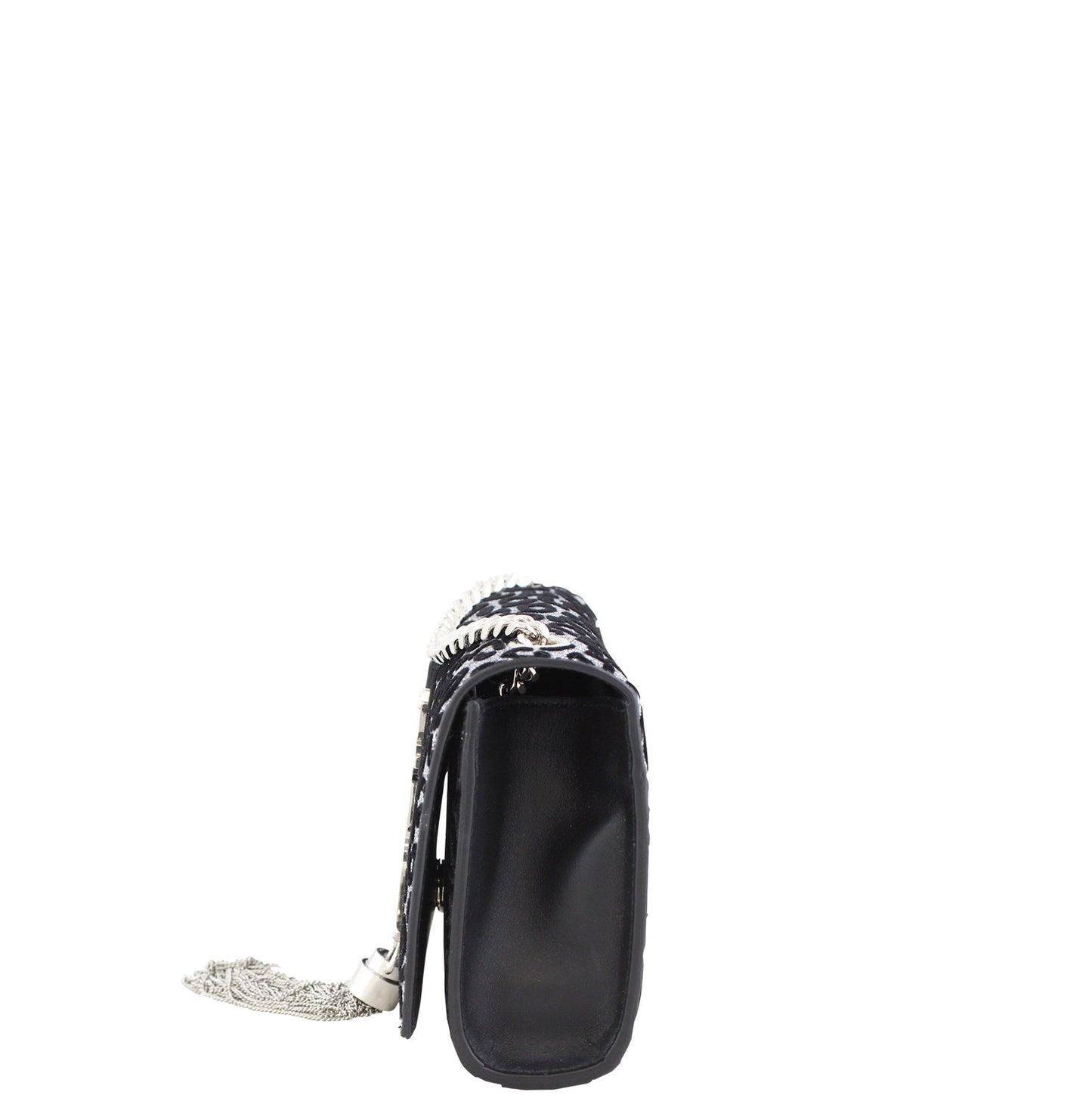 Saint Laurent Small Kate Tassel Glitter Leopard Print Satchel