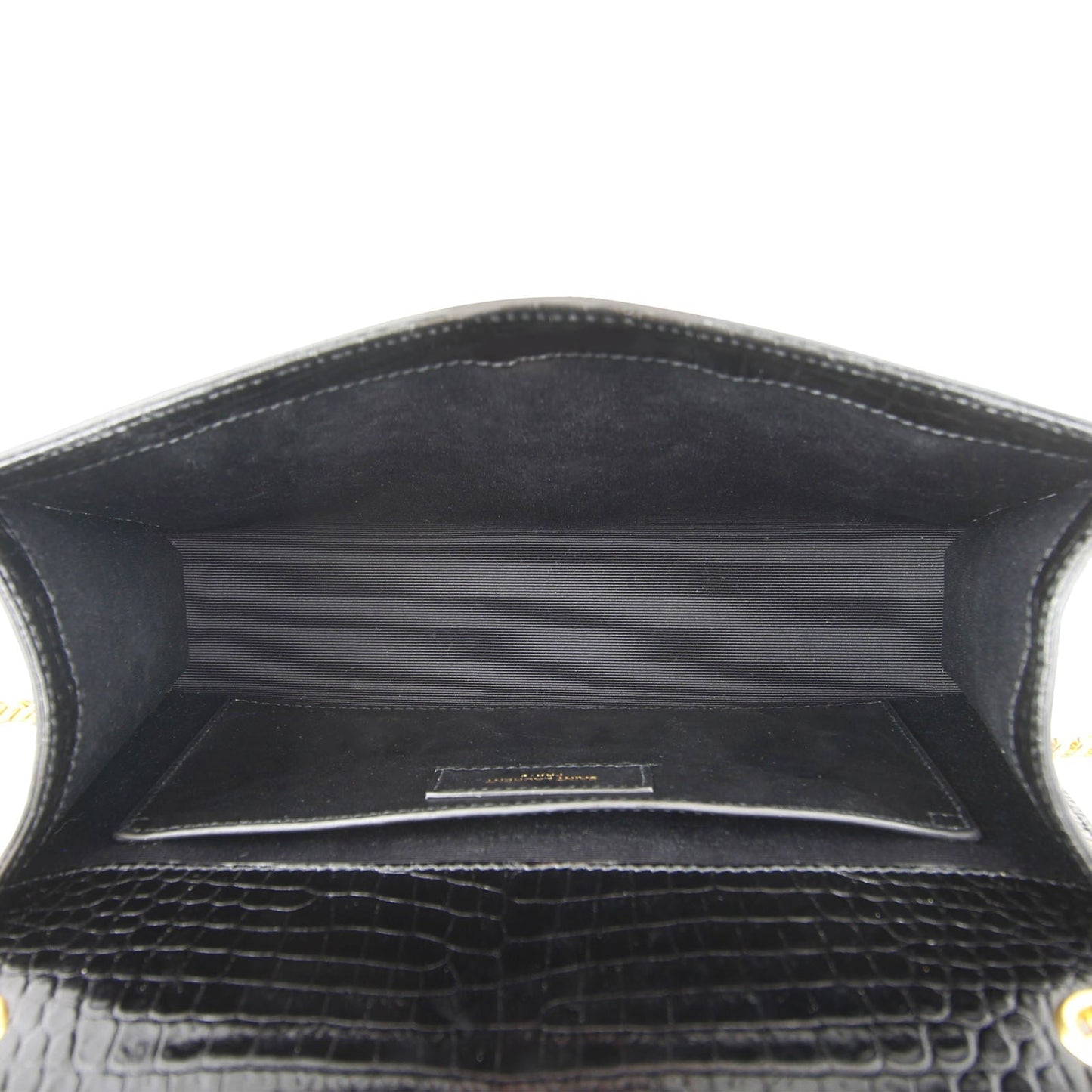 Saint Laurent Kate Medium Tassel Satchel Crocodile Embossed