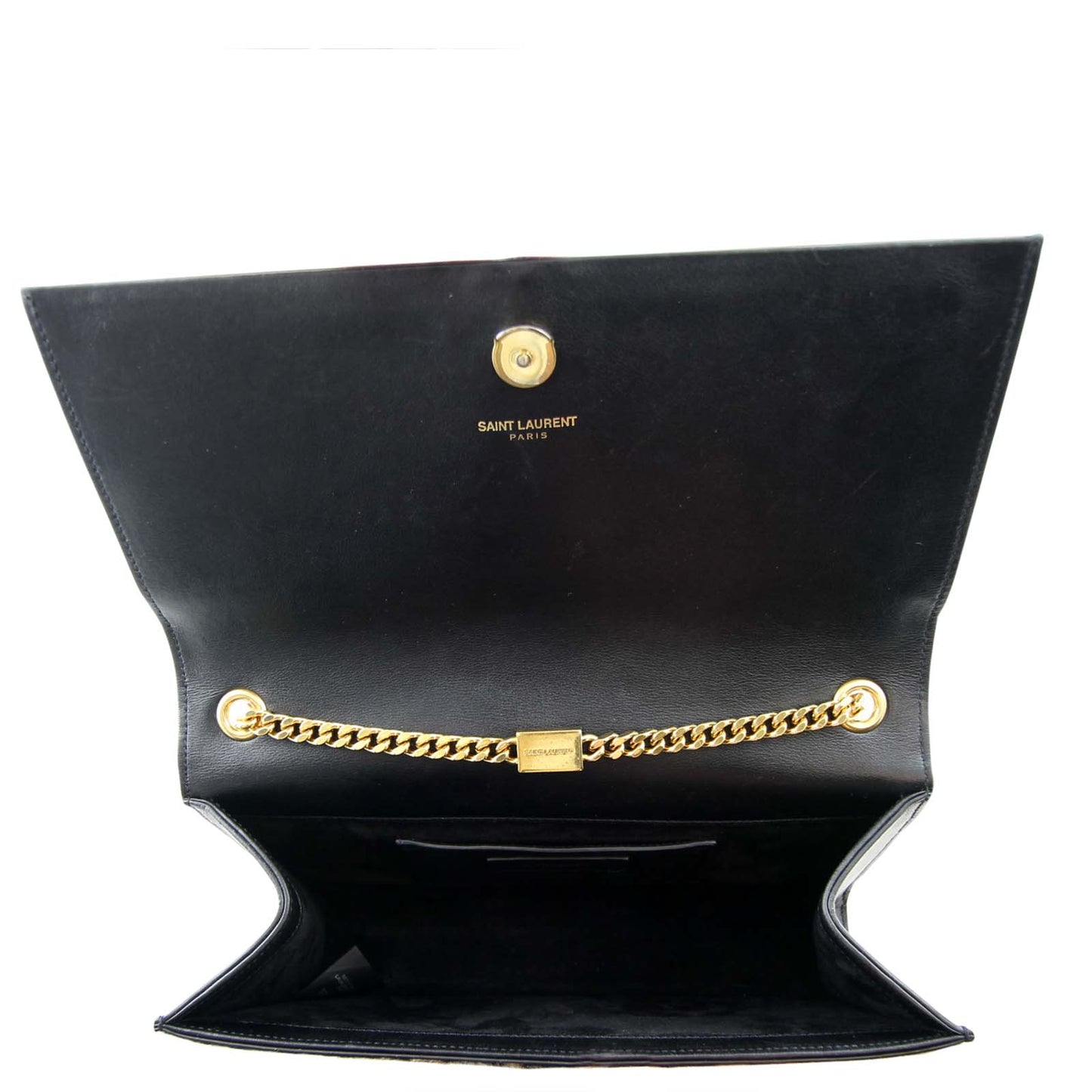 Saint Laurent Classic Medium Kate Tassel Satchel Leopard Print Calf Hair