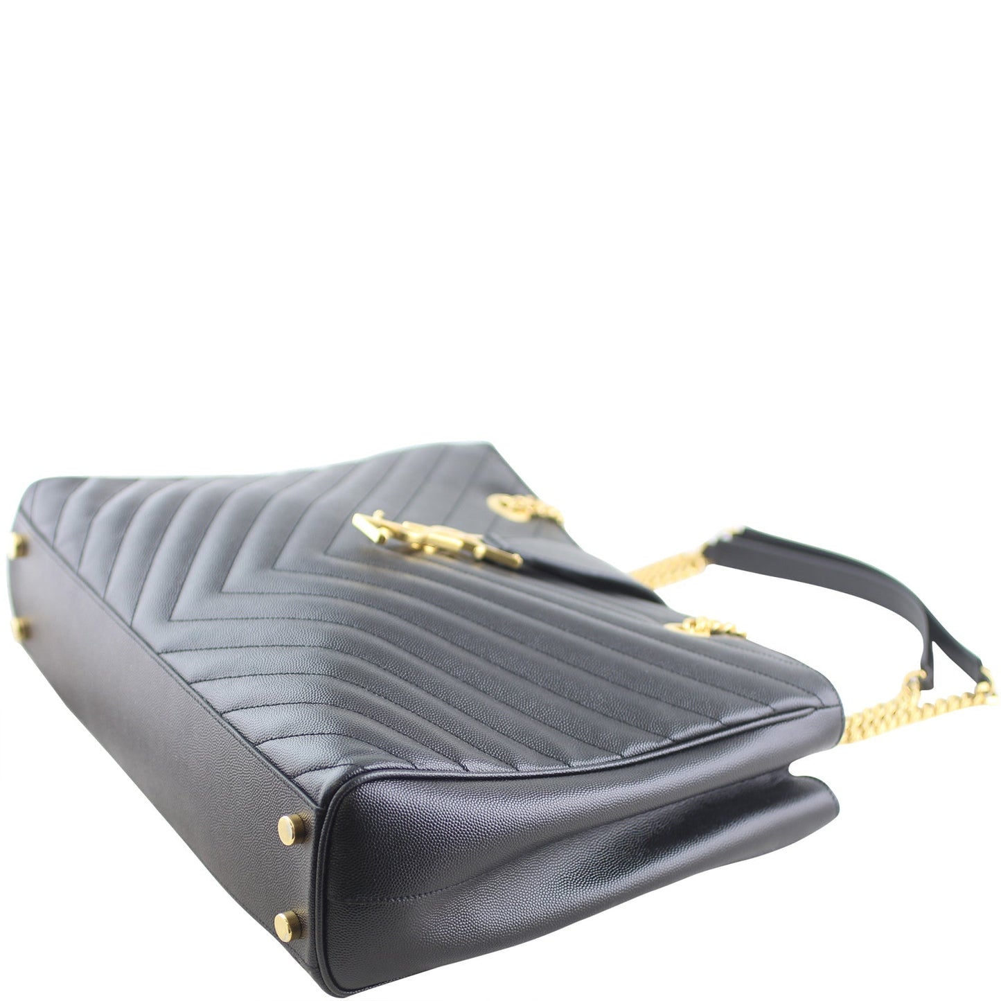Saint Laurent Matelassé Chevron Monogram Shopping Bag