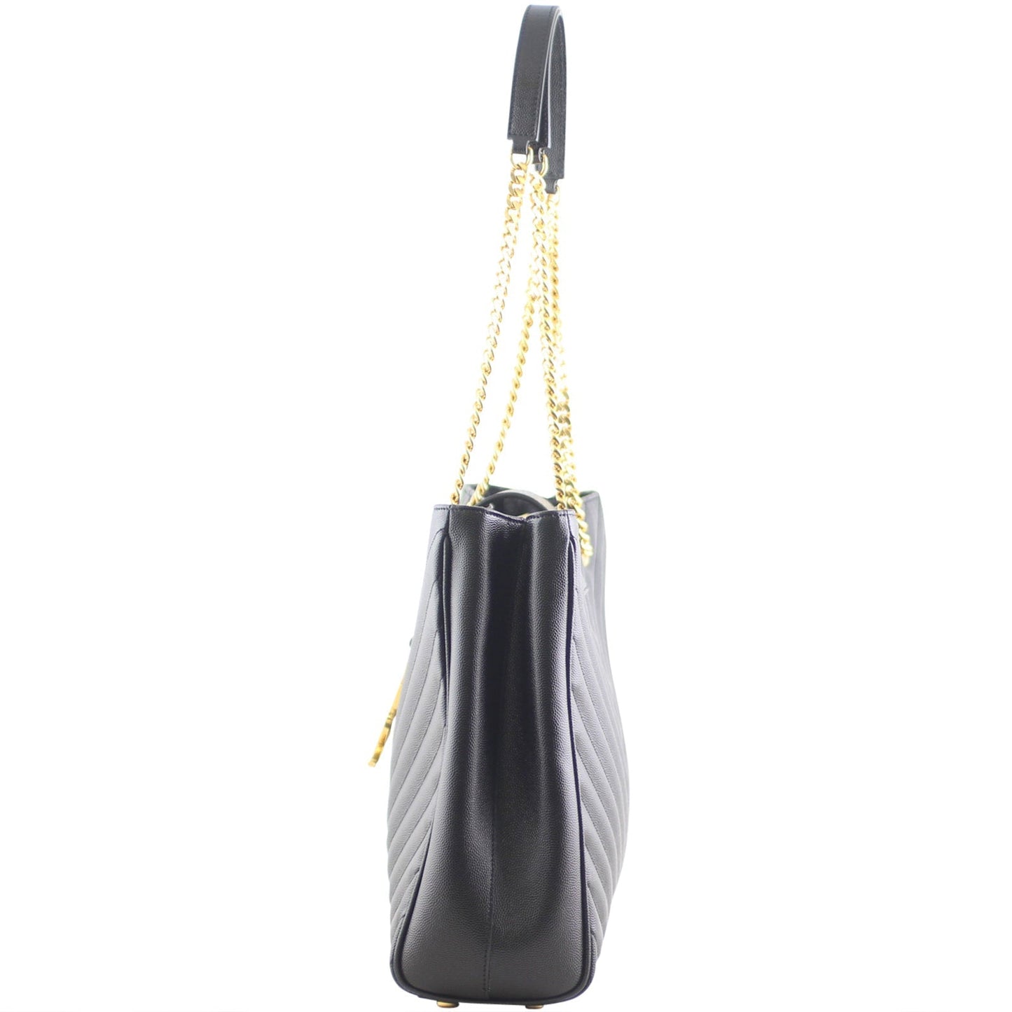 Saint Laurent Matelassé Chevron Monogram Shopping Bag