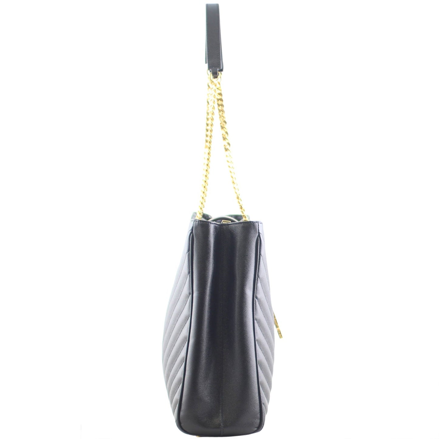 Saint Laurent Matelassé Chevron Monogram Shopping Bag