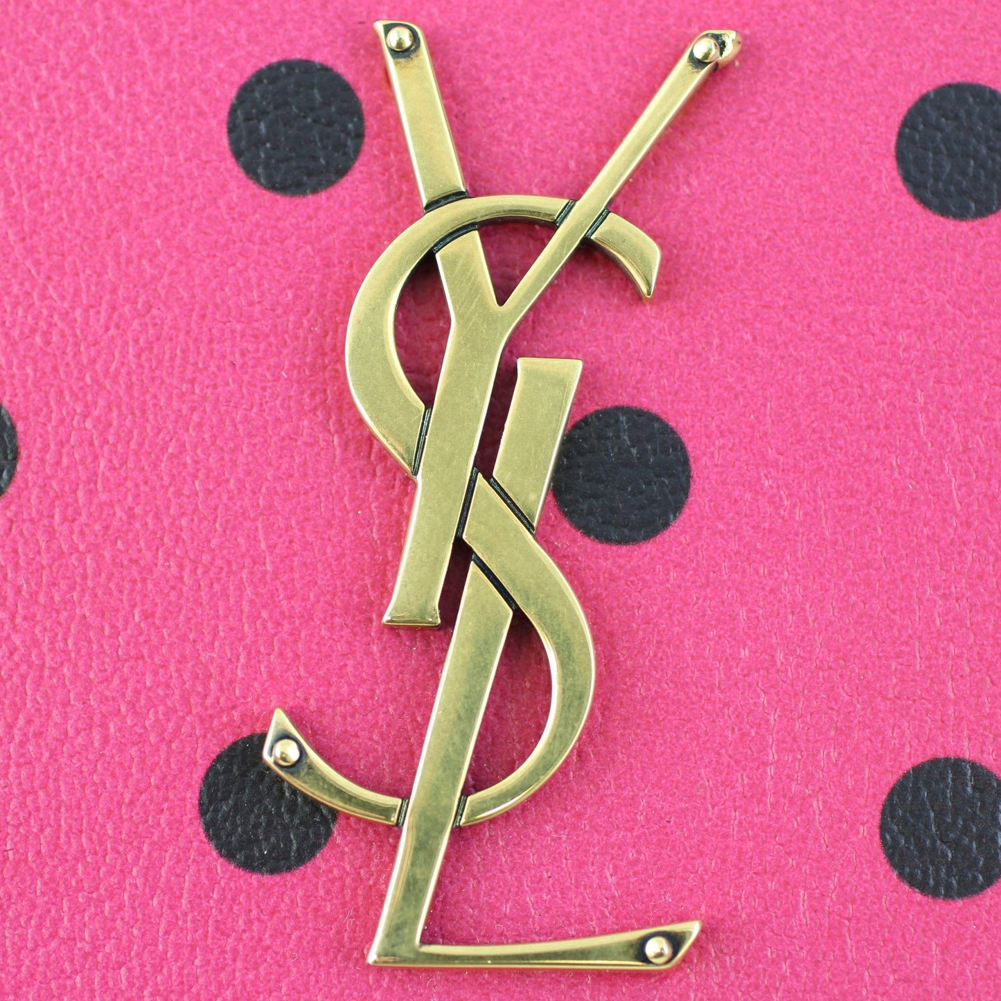 Saint Laurent Polka Dot Classic Monogram Clutch