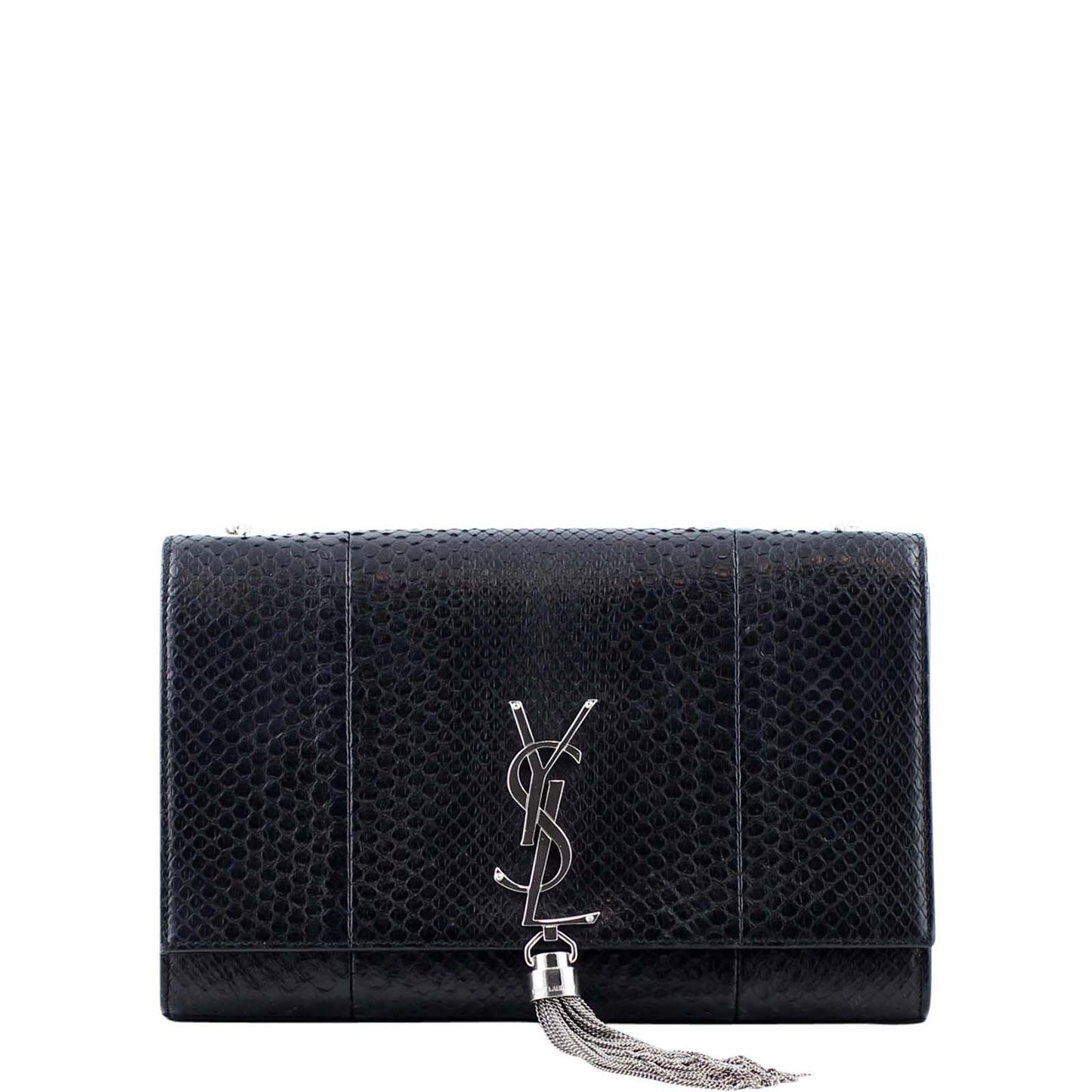 Saint Laurent Classic Medium Kate Tassel Satchel Python