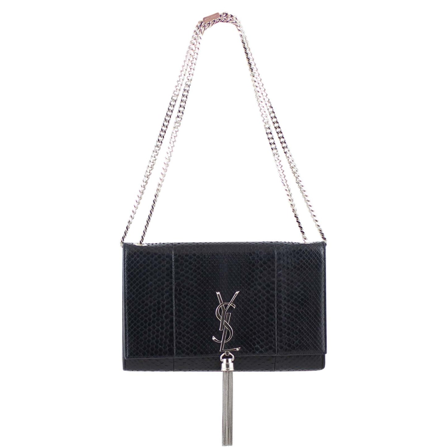 Saint Laurent Classic Medium Kate Tassel Satchel Python