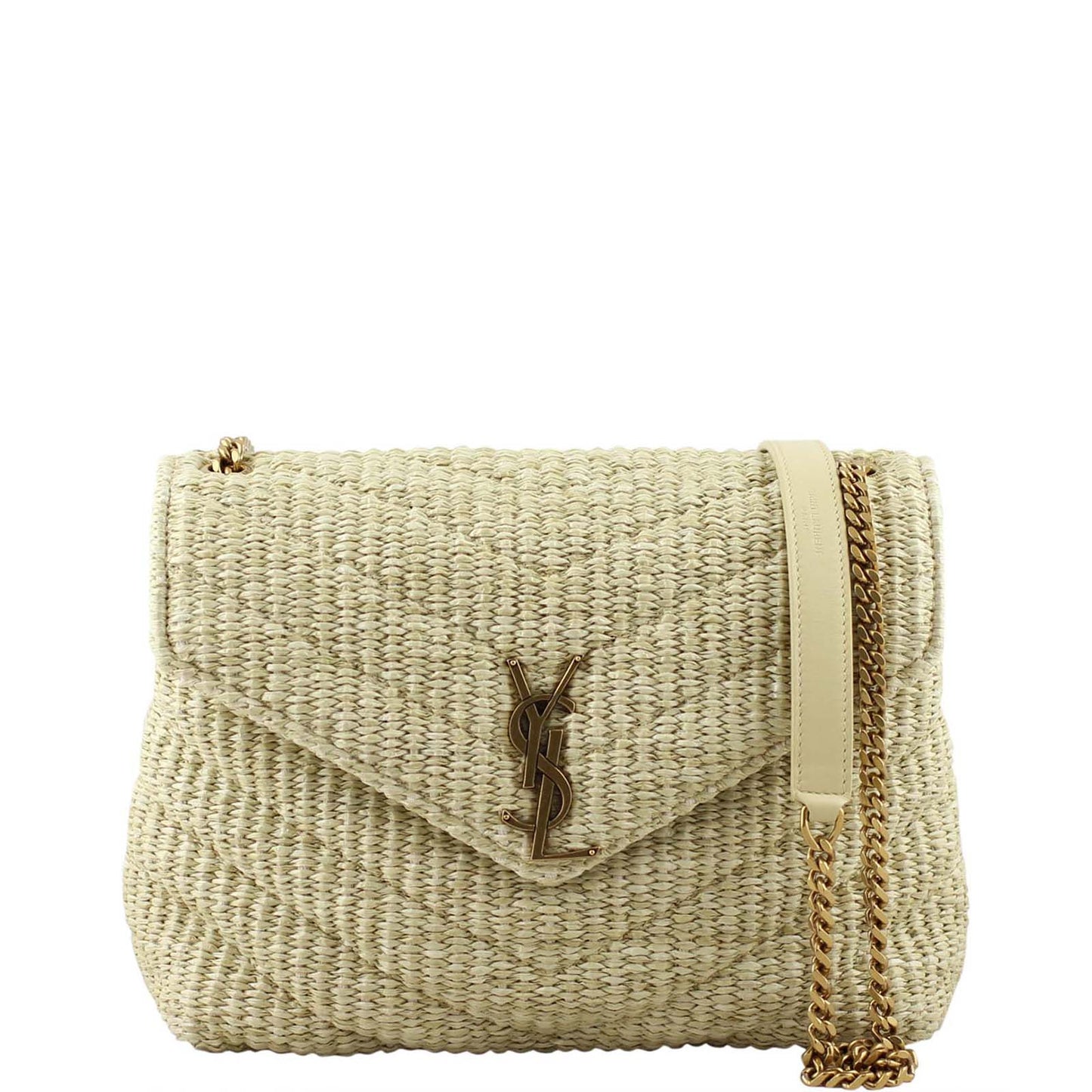 Saint Laurent Soft Raffia Shoulder Bag
