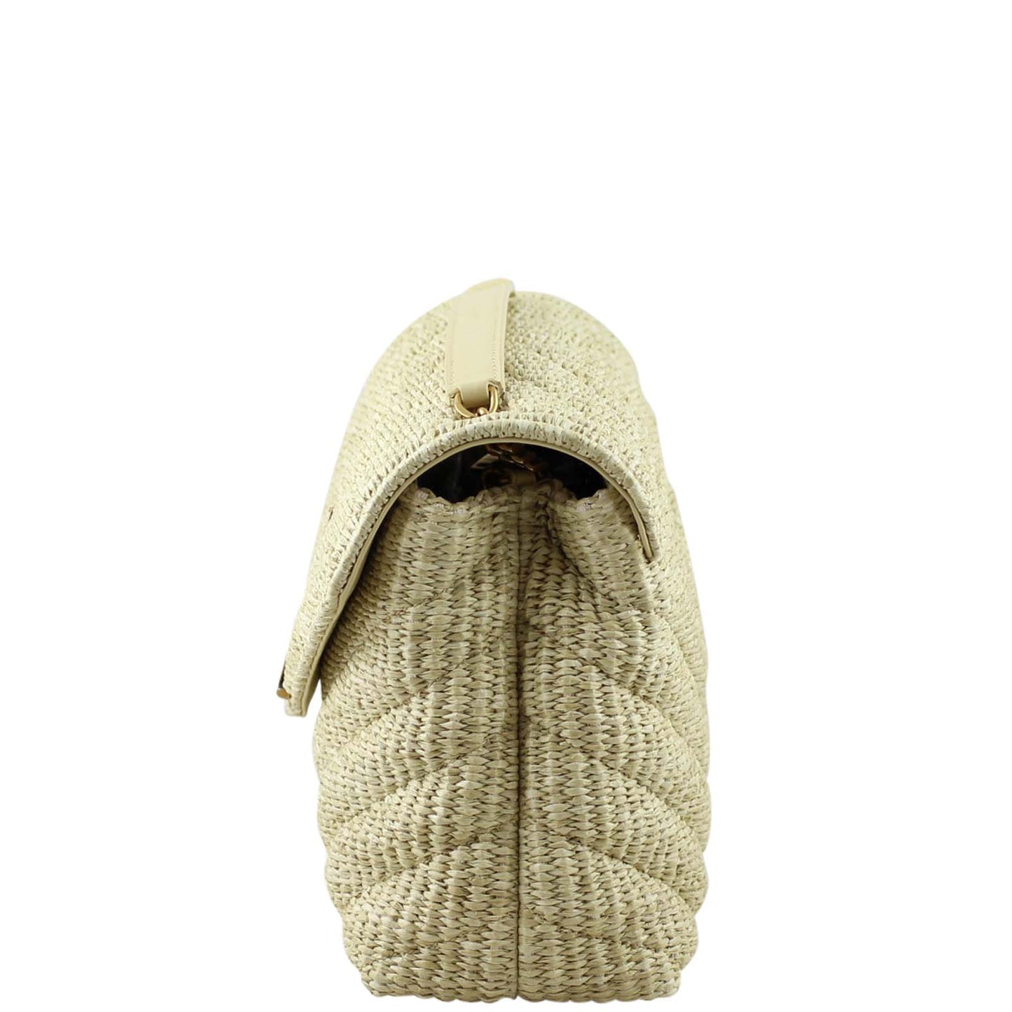 Saint Laurent Soft Raffia Shoulder Bag