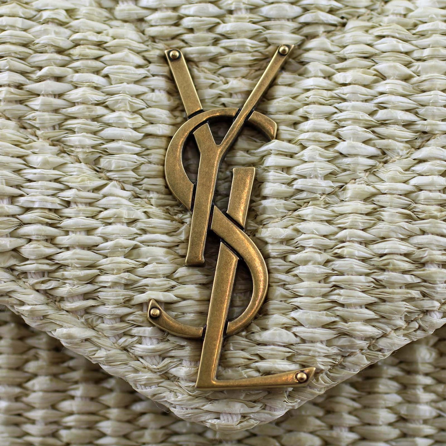 Saint Laurent Soft Raffia Shoulder Bag