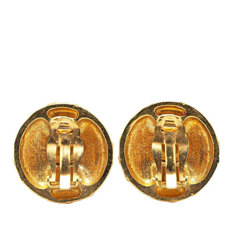 Chanel Gold Plated Color Stone   Earrings