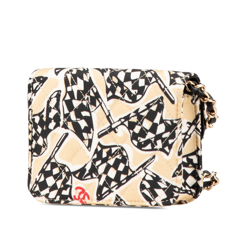 Chanel Coco Mark Matelassé Canvas Leather Mini Shoulder Bag