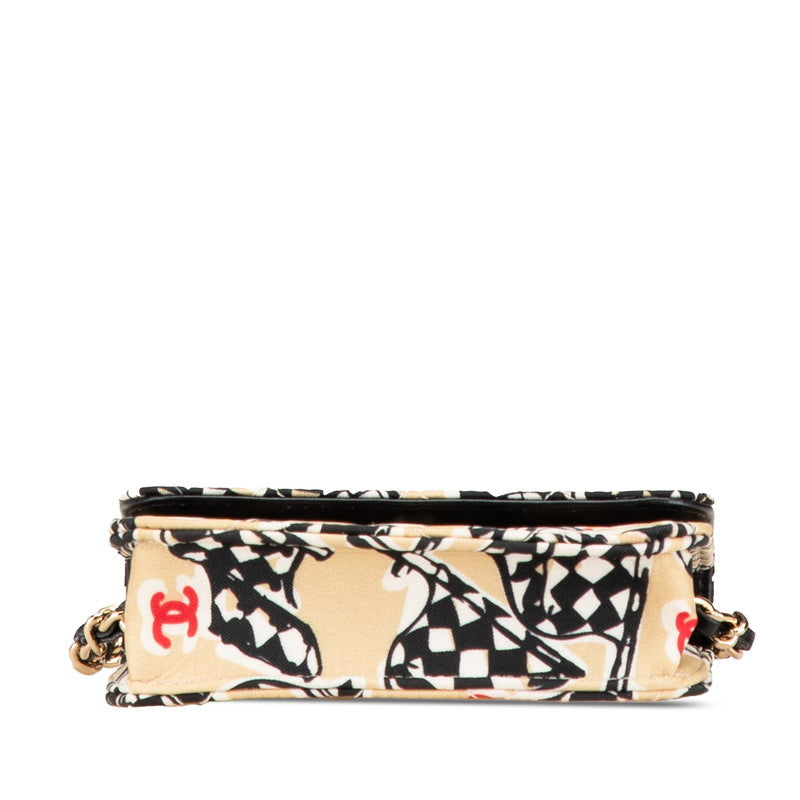 Chanel Coco Mark Matelassé Canvas Leather Mini Shoulder Bag