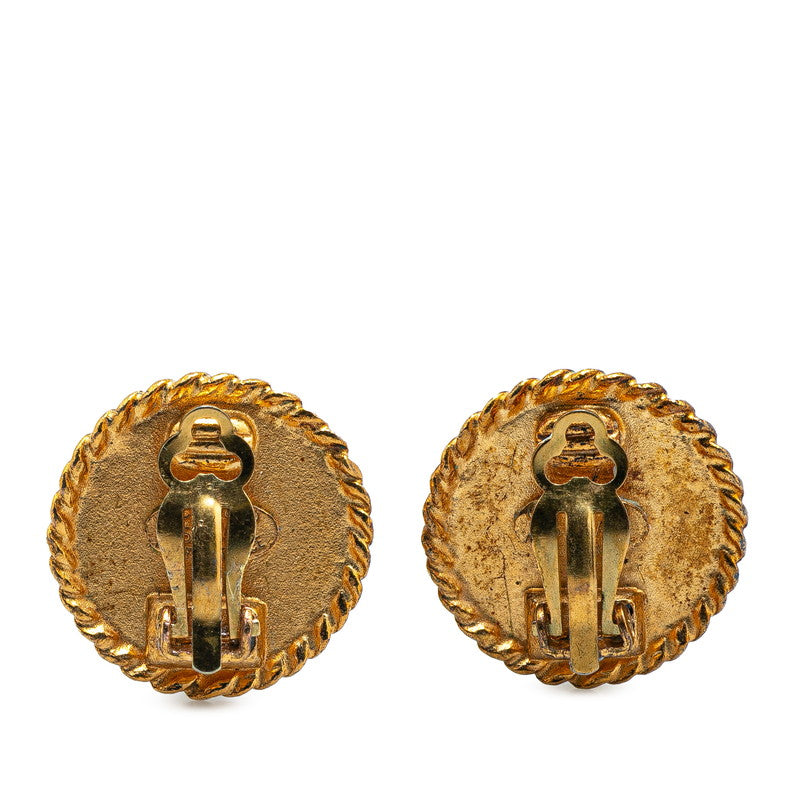 Chanel Round Coco Mark Earrings