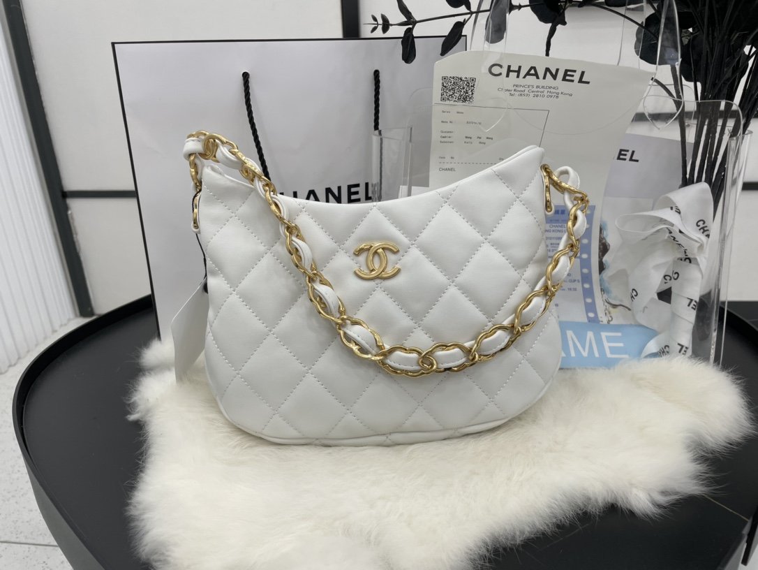 CHLHobo Handbag White For Women Bags 9.4in/24cm