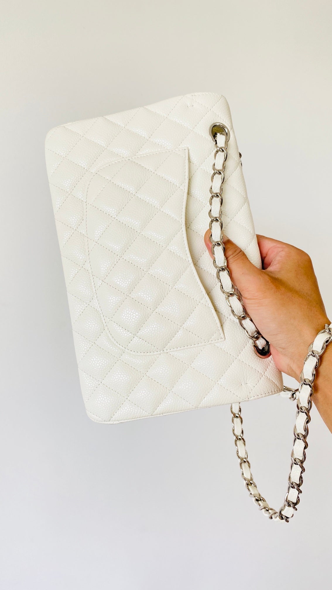 CHLSmall Classic Handbag White For Women, Women’s Bags 9.1in/23cm