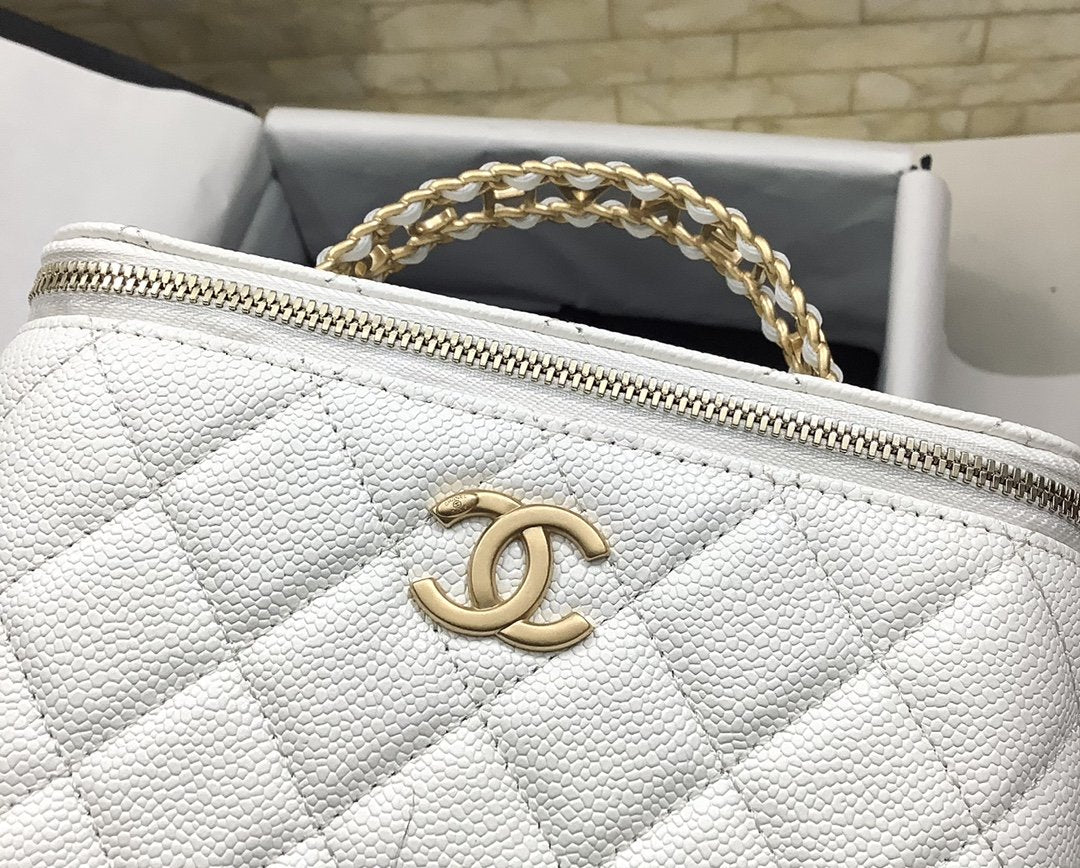 CHLSmall Vanity Case White For Women, Women’s Bags 5.9in/15cm
