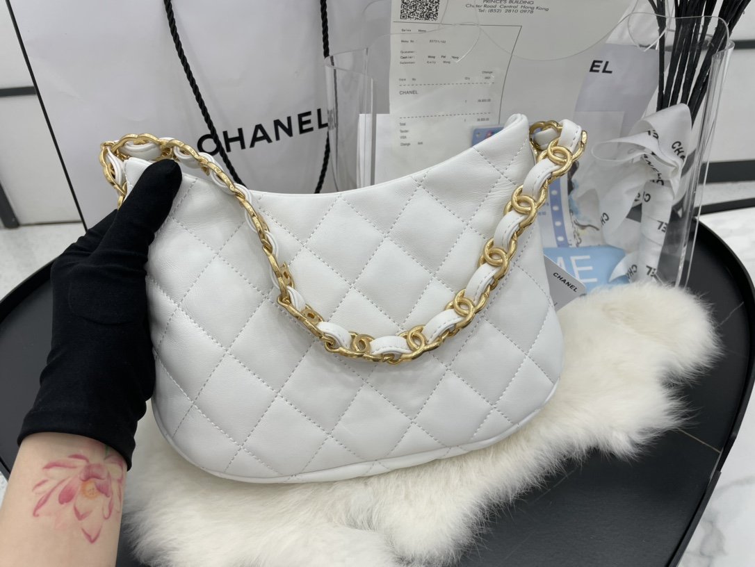 CHLHobo Handbag White For Women Bags 9.4in/24cm