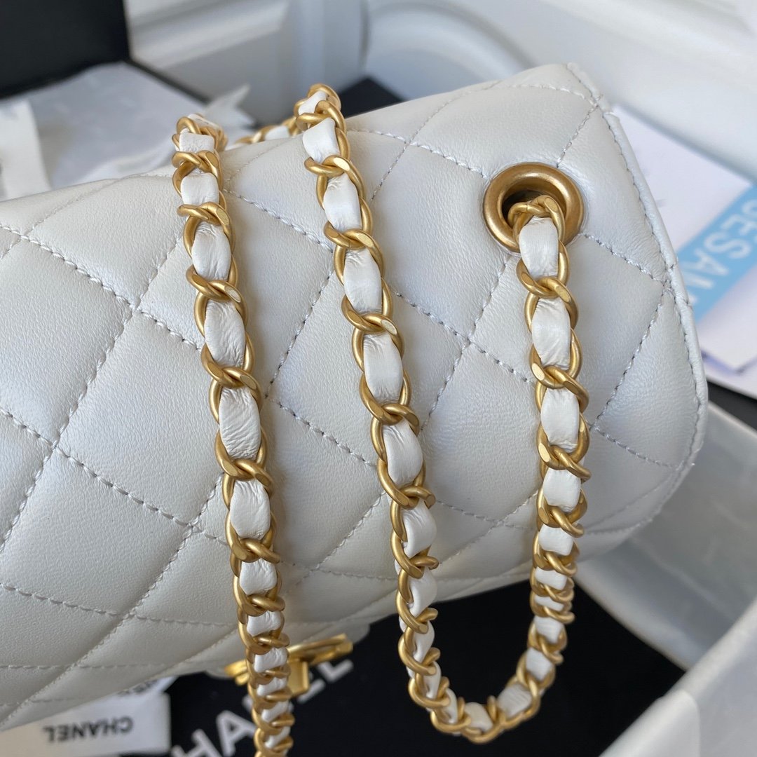CHLSmall Top Qualityoor Pack White For Women Bags 7.6in/19.5cm