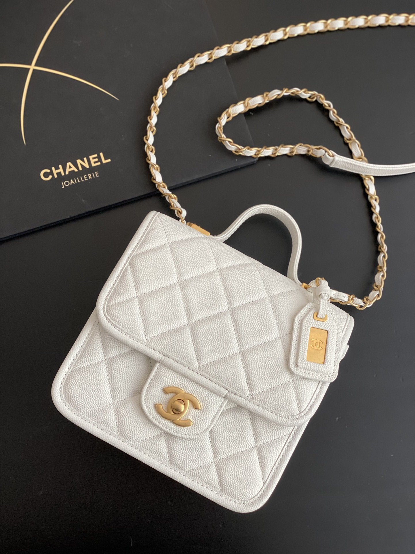 CHLSmall Top Qualityap Bag With Top Handle White For Women Bags 8.1in/20.5cm