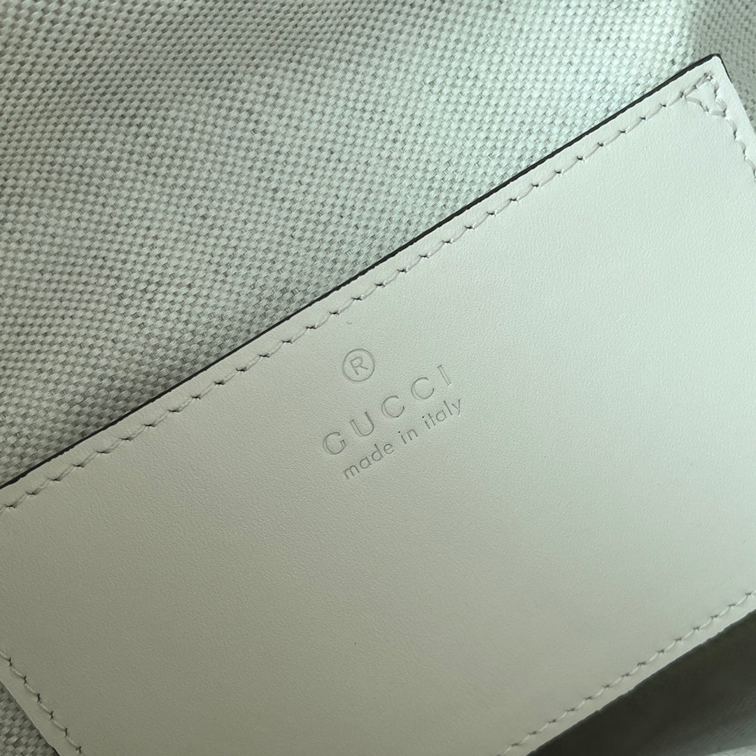 gg Bamboo Small Backpack White For Women, Women’s Bags 8in/22cm gg ‎‎702101 UZY0T 9022