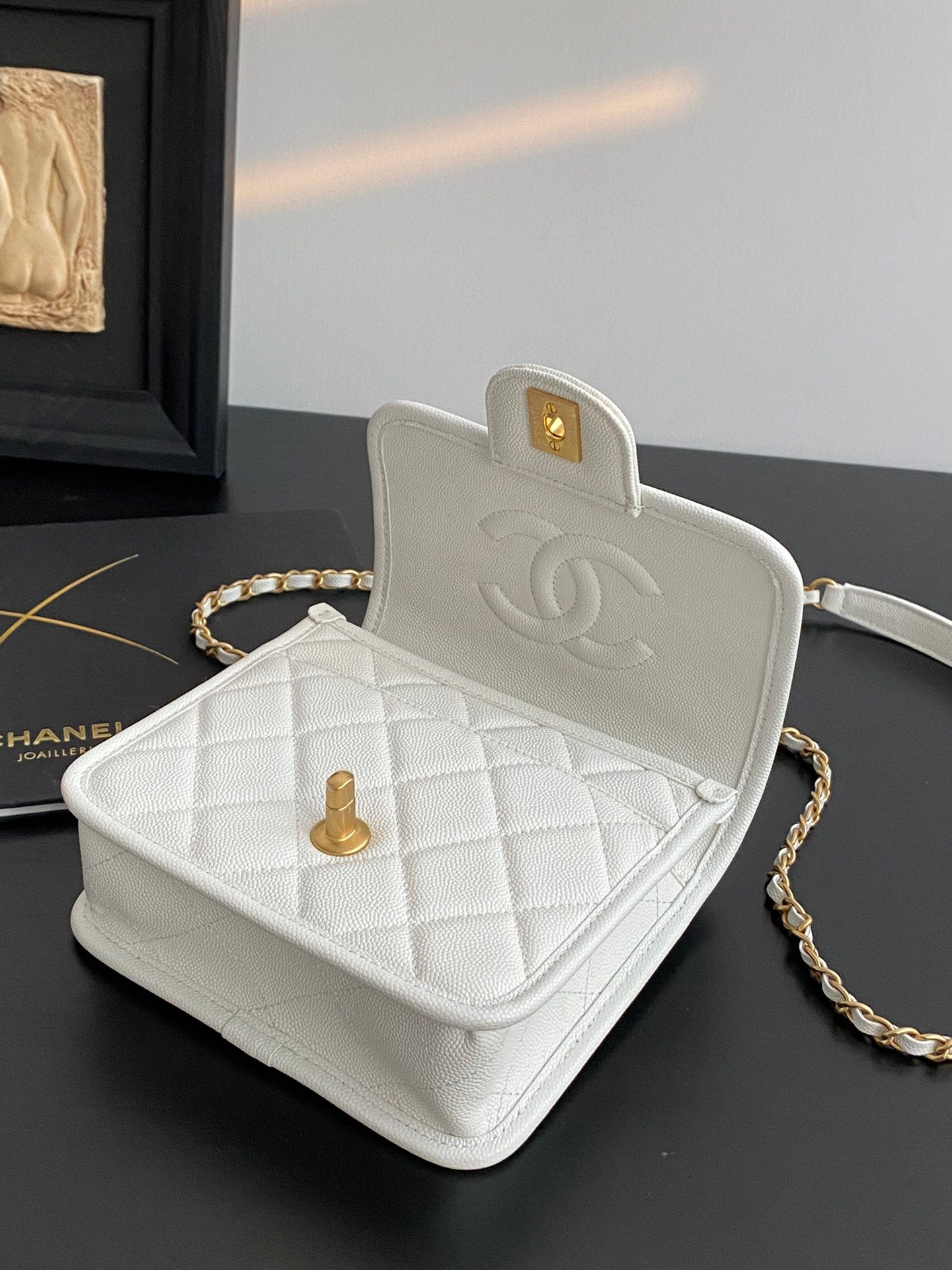 CHLSmall Top Qualityap Bag With Top Handle White For Women Bags 8.1in/20.5cm