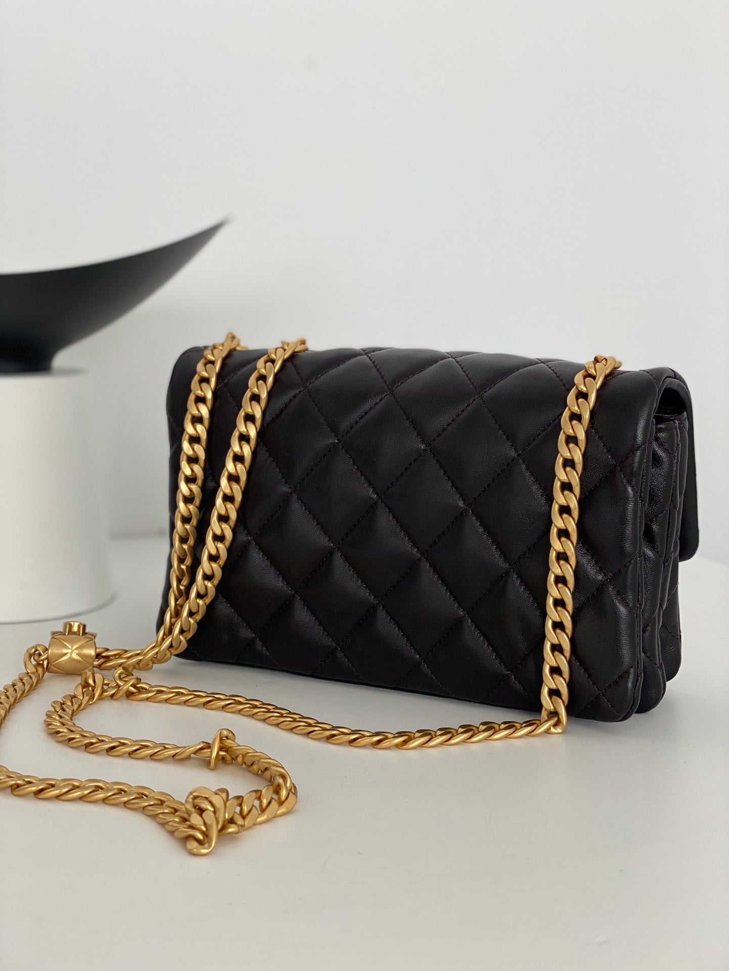 CHLSmall Flap Bag Black For Women, Women’s Bags 8.7in/22cm