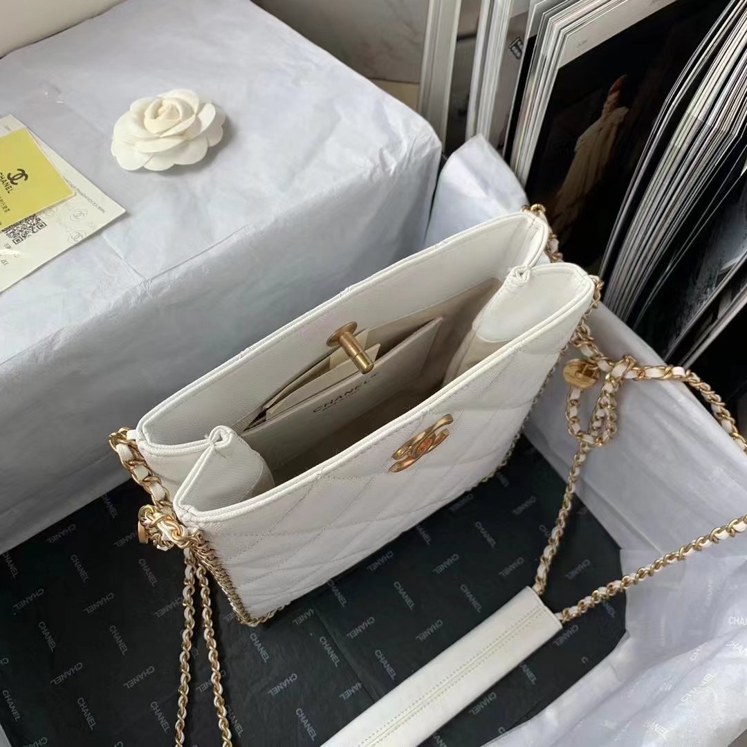 CHLSmall Shopping Bag White For Women, Women’s Bags 9in/23cm