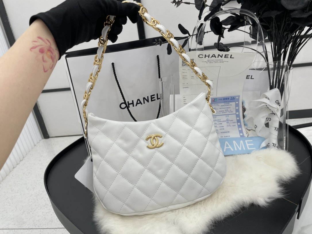 CHLHobo Handbag White For Women Bags 9.4in/24cm