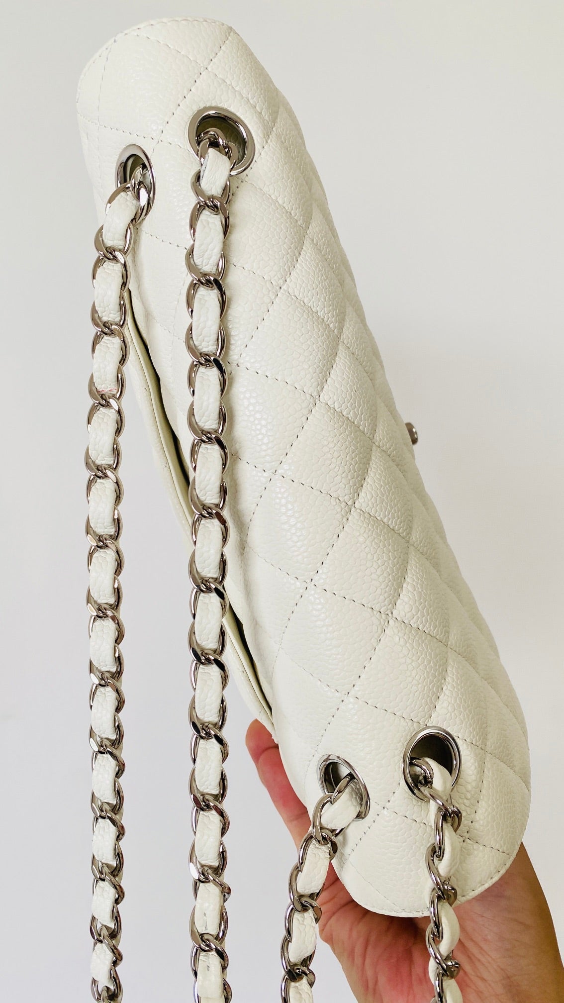 CHLSmall Classic Handbag White For Women, Women’s Bags 9.1in/23cm
