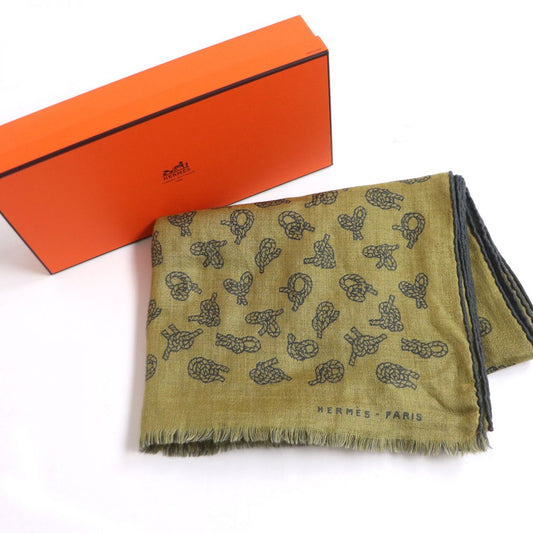 HERMES Stall Main: 70% cashmere, Main: 30% silk Gray type mens  d