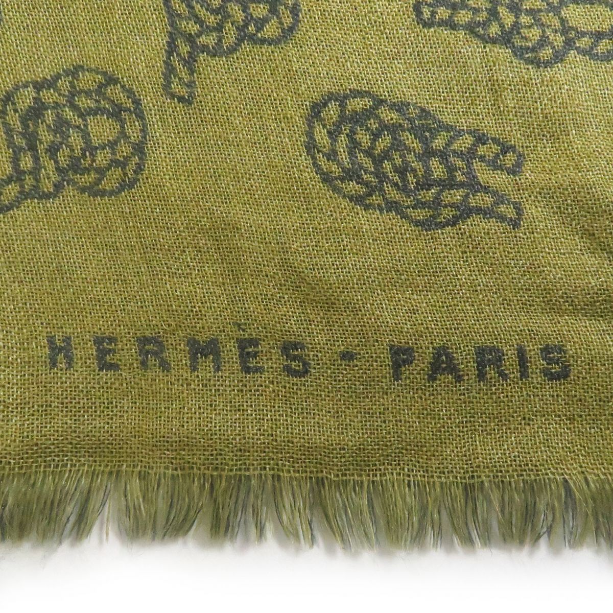 HERMES Stall Main: 70% cashmere, Main: 30% silk Gray type mens  d