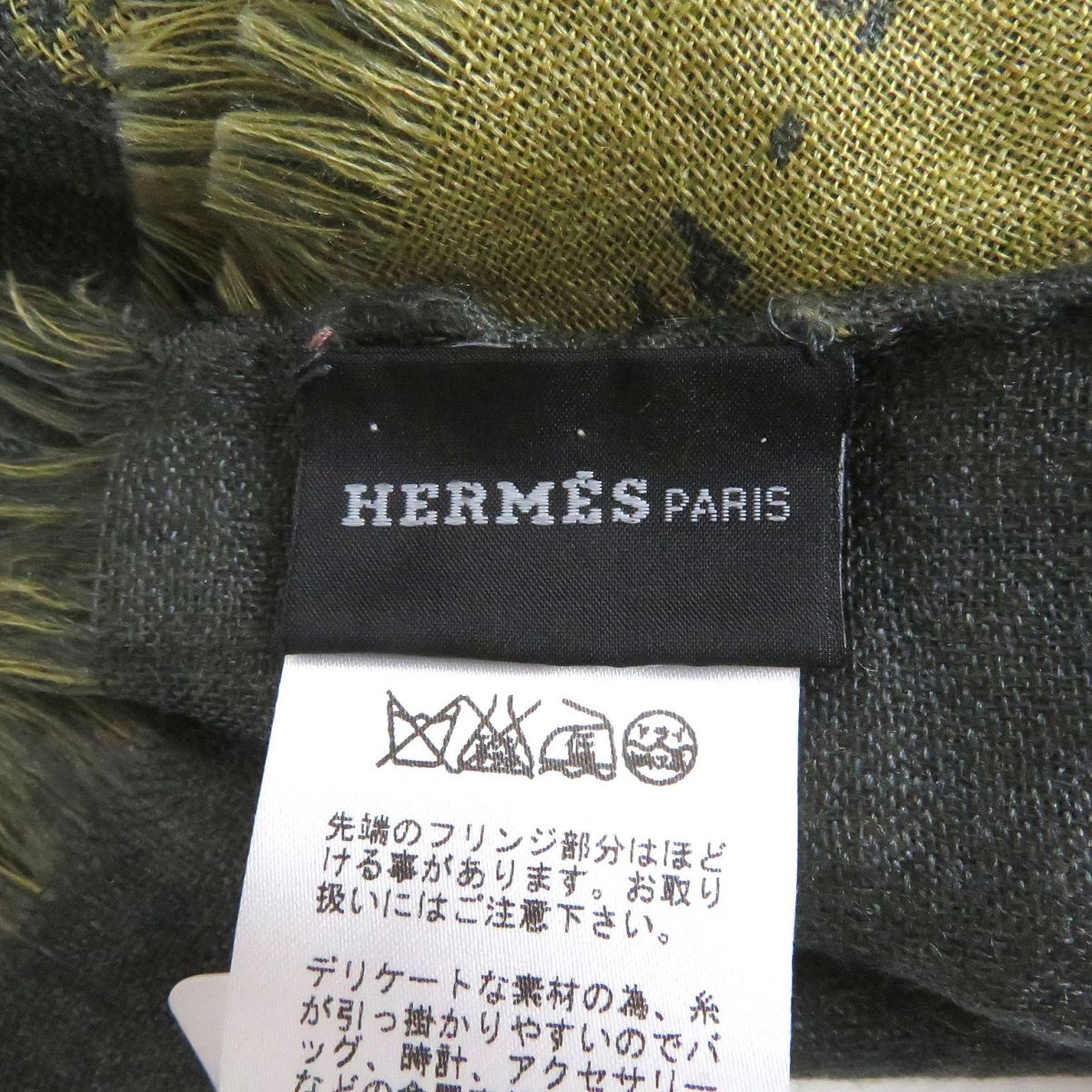 HERMES Stall Main: 70% cashmere, Main: 30% silk Gray type mens  d