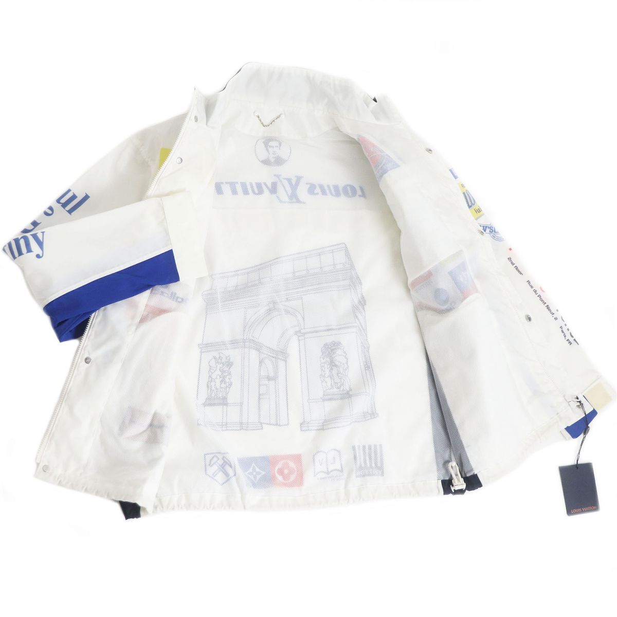 LOUIS VUITTON Nylon jacket 1A5DID Outer: 100% polyamide (nylon), Lining: 100% cotton White type mens 48