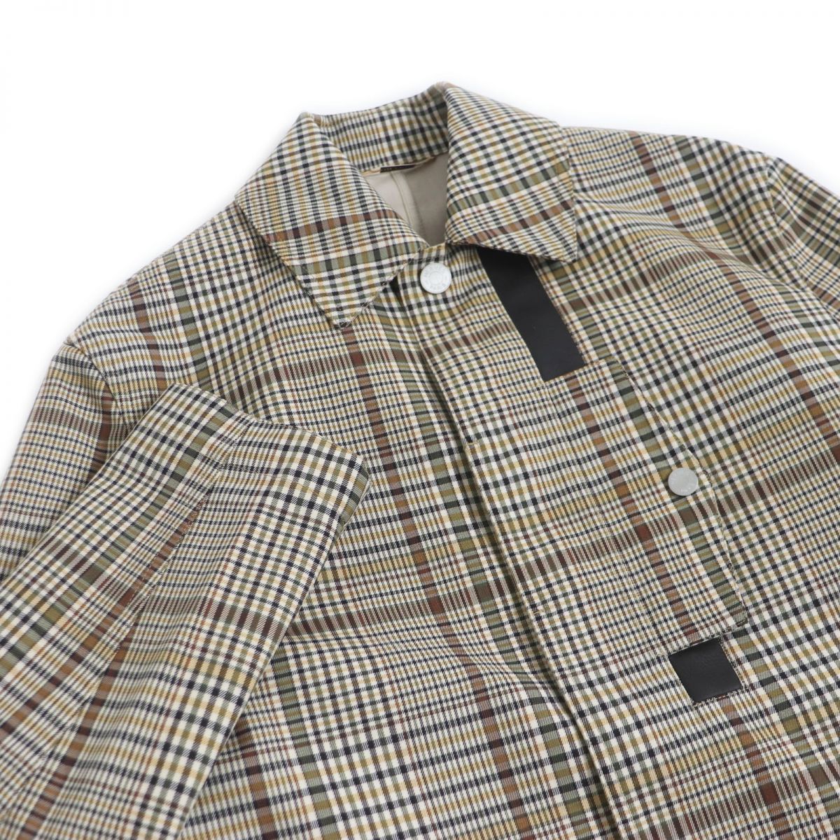 HERMES Stainless collar coat Outer: 100% wool, Lining: 100% cotton, Part: 100% sheepskin Brown type mens 44  d