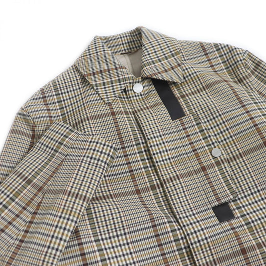 HERMES Stainless collar coat Outer: 100% wool, Lining: 100% cotton, Part: 100% sheepskin Brown type mens 44  d