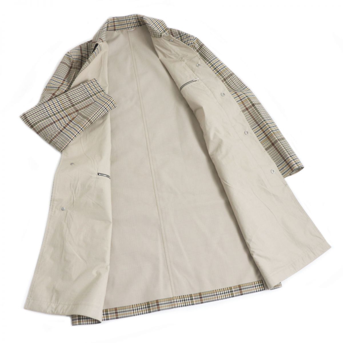 HERMES Stainless collar coat Outer: 100% wool, Lining: 100% cotton, Part: 100% sheepskin Brown type mens 44  d