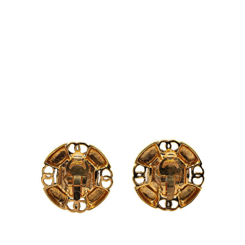 Chanel Gold-Plated Coco Mark Earrings 94P