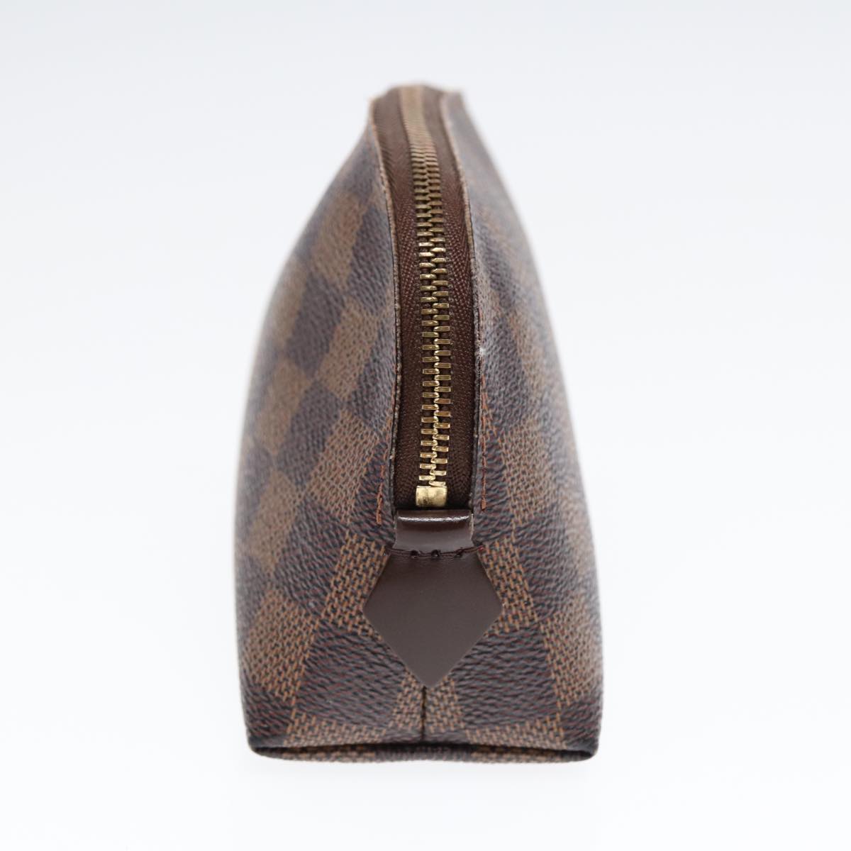 LOUIS VUITTON Damier Ebene Pochette Cosmetic PM Pouch N47516 LV Auth tb1139