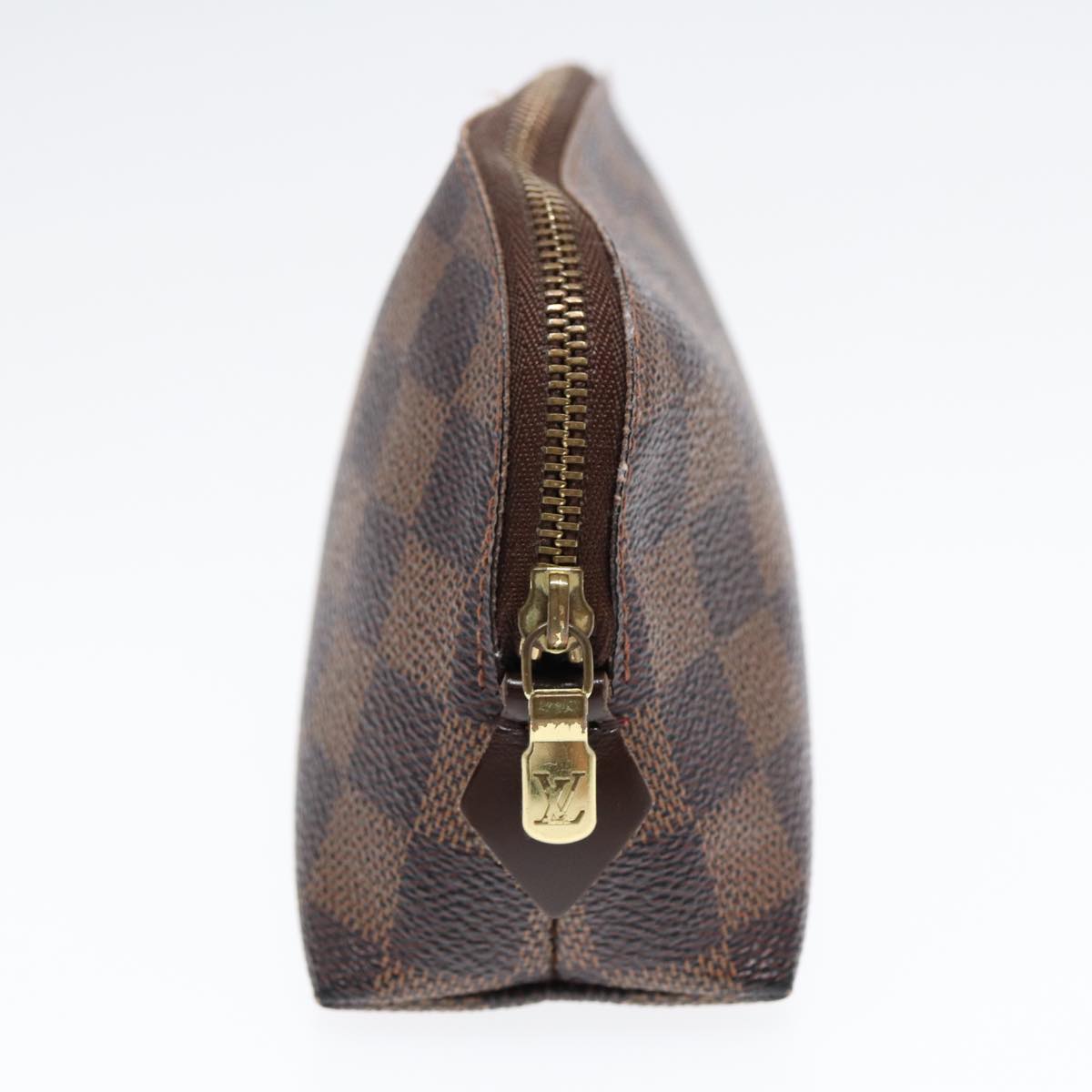 LOUIS VUITTON Damier Ebene Pochette Cosmetic PM Pouch N47516 LV Auth tb1139