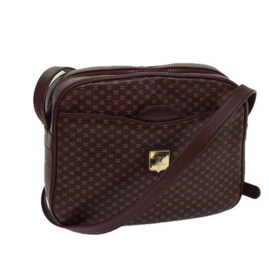 Luxury CELINE Shoulder Bag Leather Bordeaux  th4687