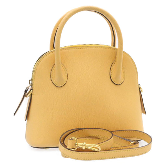 Luxury CELINE 2Way Hand Bag Shoulder Bag Caviar Skin Yellow  am1494s