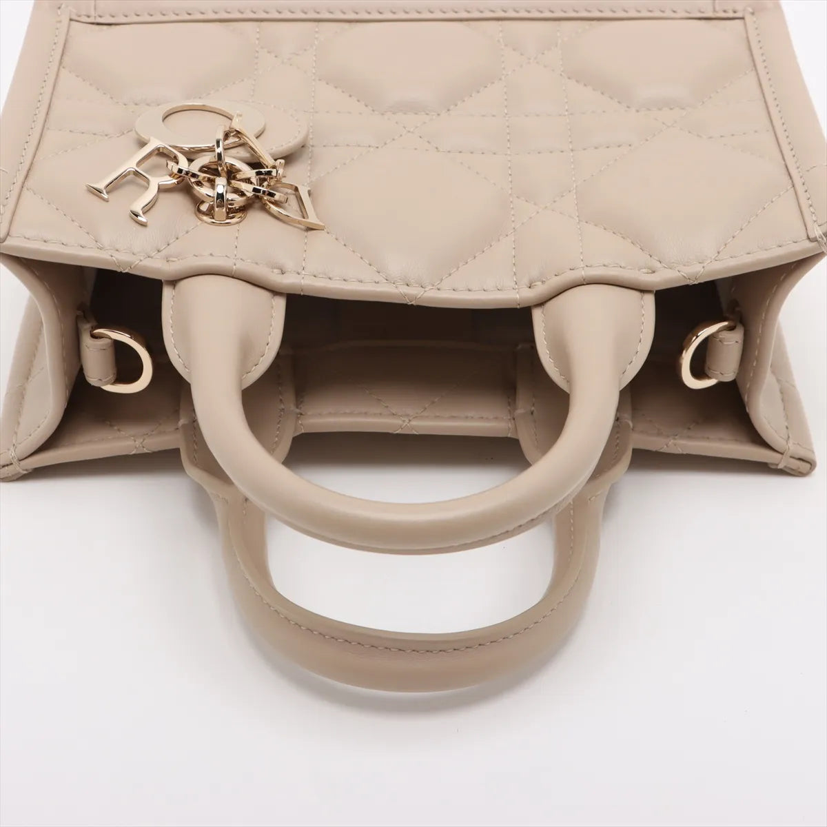 Christian Dior Beige Macrocannage Leather Mini Dior Book Tote Bag  [Clearance Sale]